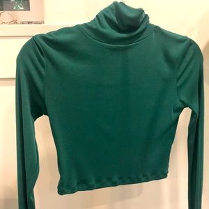 Sunday Best beautiful Green cropped Turtle neck. Excellent condition. Size: S.